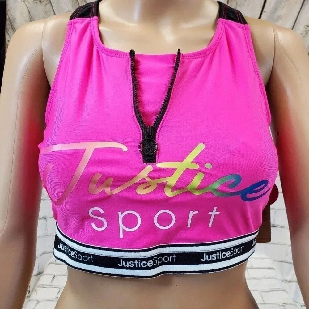 JUSTICE GIRLS Pink and Black Two Piece Swimsuit GIRLS XL 16/18